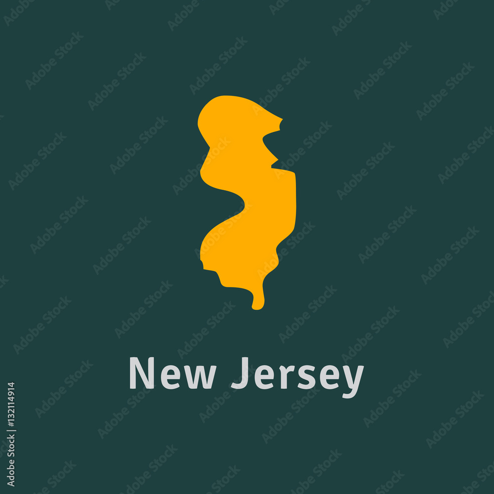 region icon of USA. new jersey