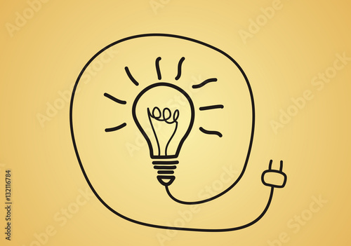 idea concept - sketch bulb