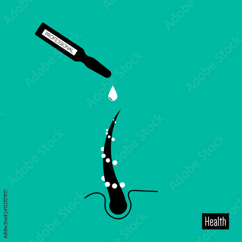 Hair treatment. Ampoule hair. Healthy hair