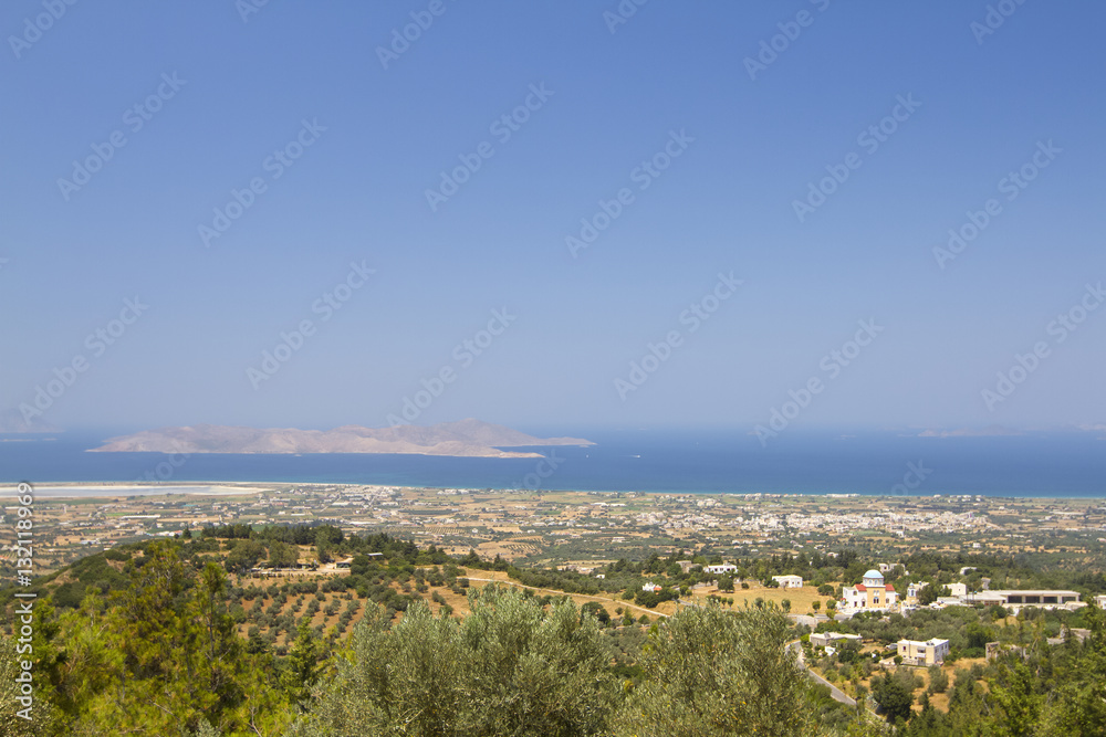 Landscape of Kos island, Greece.
