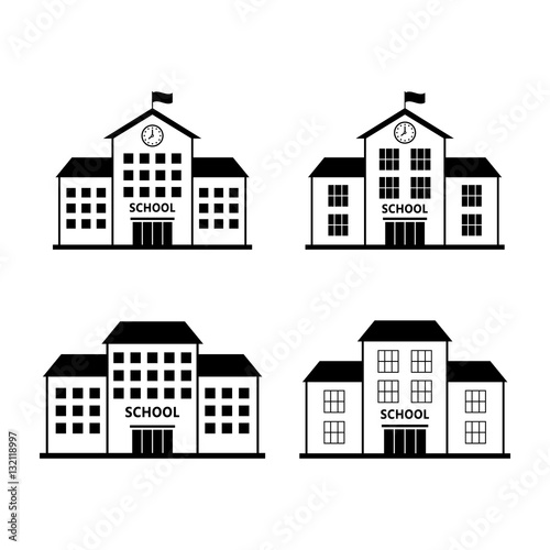 School vector icons