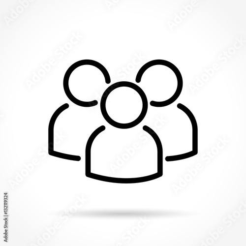 team thin line icon