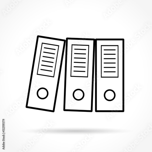 binders thin line icon