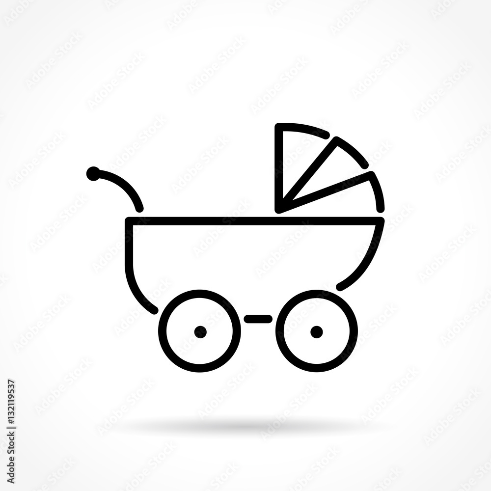 pram thin line icon pram thin line icon