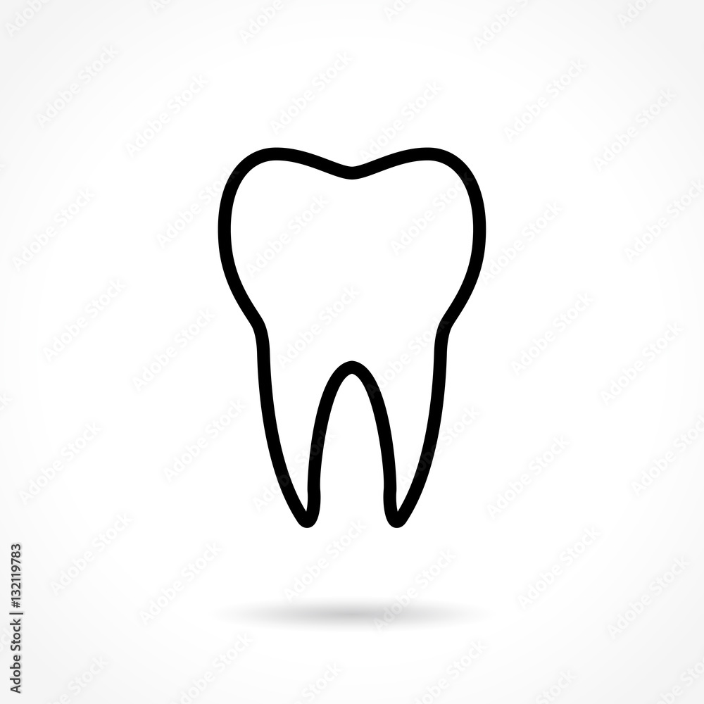 tooth thin line icon tooth thin line icon
