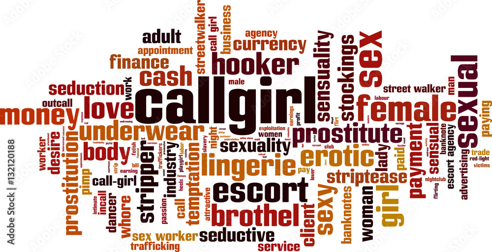 Callgirl word cloud concept. Vector illustration Callgirl word cloud concept. Vector illustration
