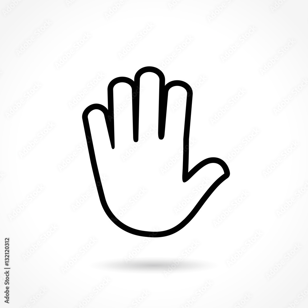 hand thin line icon hand thin line icon