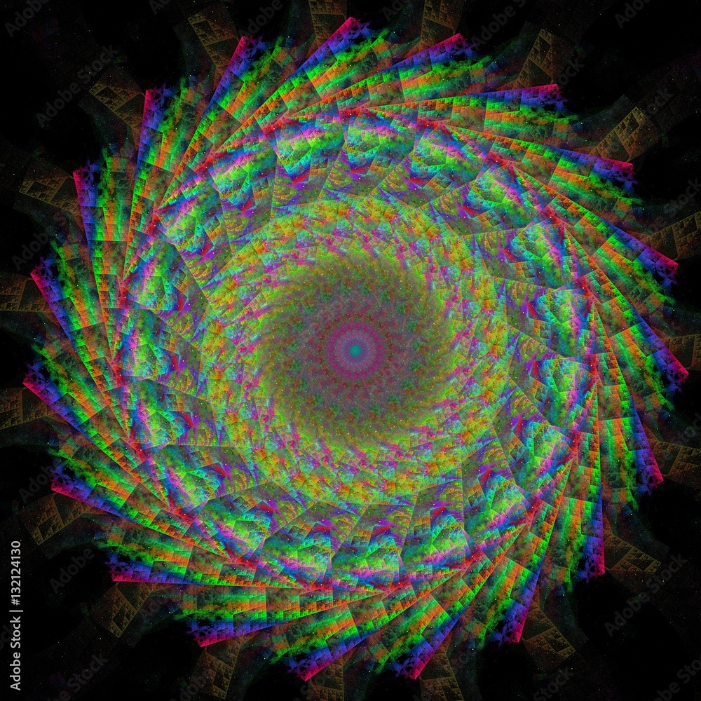 Obraz premium Colored abstract fractal pattern. Computer generated graphics.