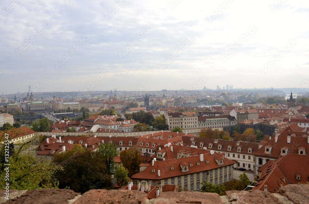 Architecture from Prague in Autumn and sky Architecture from Prague in Autumn and sky