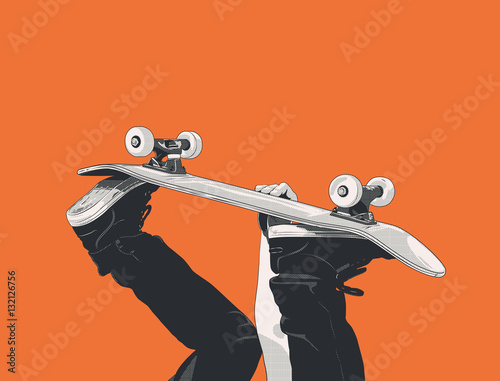 skateboard - handplant photo