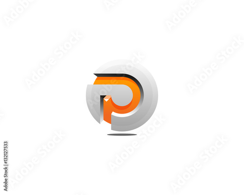 Free Download Letter P 3D Circle Initial Logo Design Element - GFXLoad