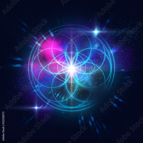 Sacred geometry symbols and elements background. Alchemy  religi