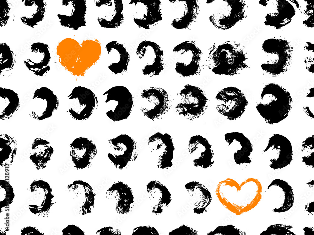 Seamless pattern with hearts Seamless pattern with hearts