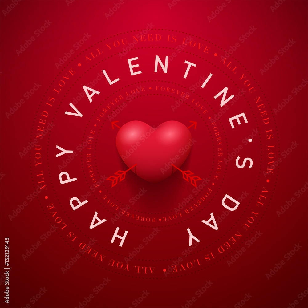 Fototapeta premium Valentines Day Card