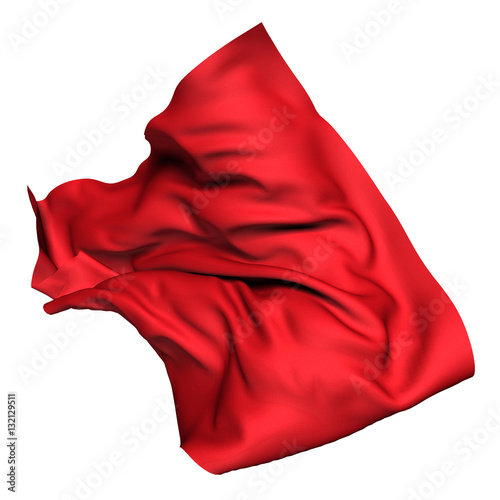 Red luxury flying silk cloth. Design element