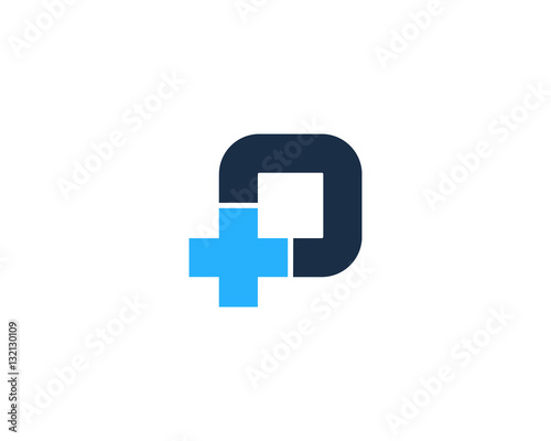 Letter P Plus Initial Logo Design Element