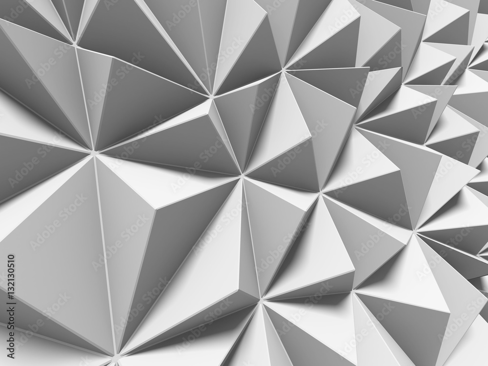 White triangle pattern surface. Abstract geometric background White triangle pattern surface. Abstract geometric background