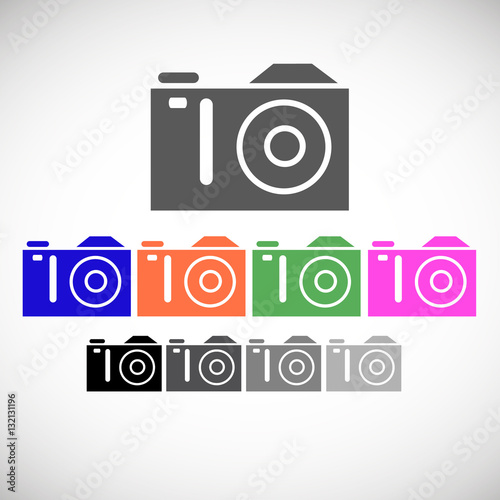 camera vector digital black lens focus photographer