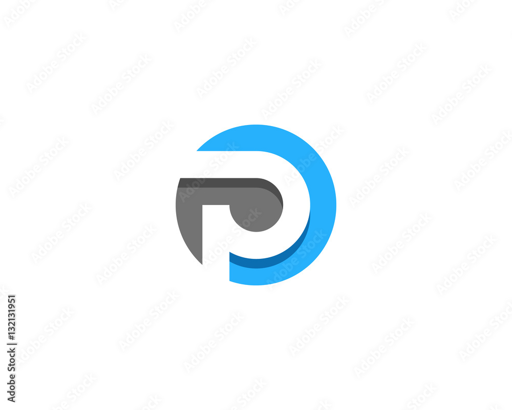 Letter P Circle Initial Logo Design Element Letter P Circle Initial Logo Design Element