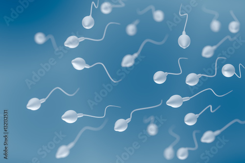 Obraz na płótnie Sperm cells 3D rendered illustration.