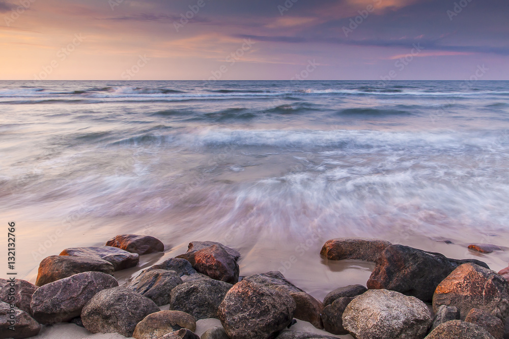 Obraz premium beautiful view of the Baltic Sea to the Polish town Rozewie