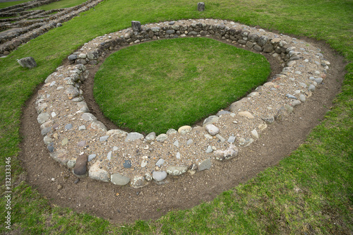 round shaped riuns in the Pumapungo site in CUenca Ecuador