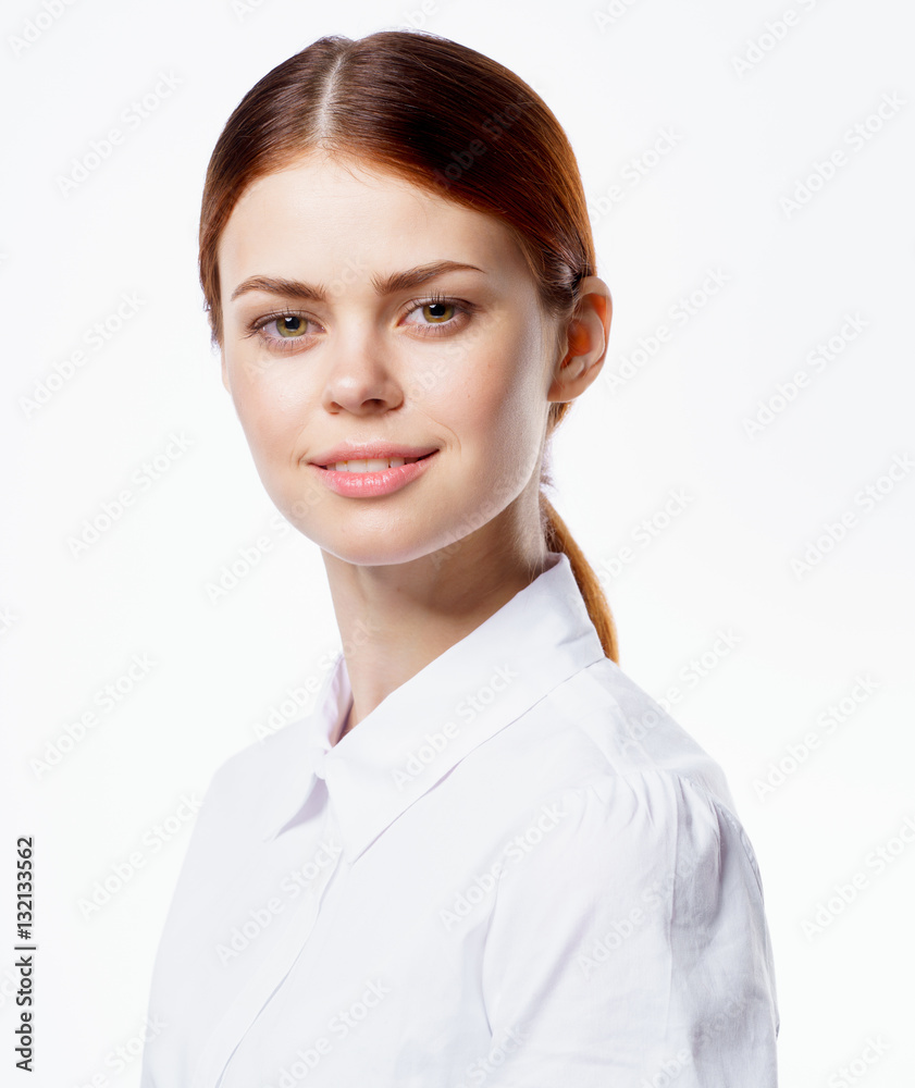 woman in a light shirt, style, emotions, business woman in a light shirt, style, emotions, business