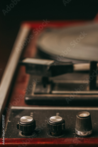 turntable, vinyl record
