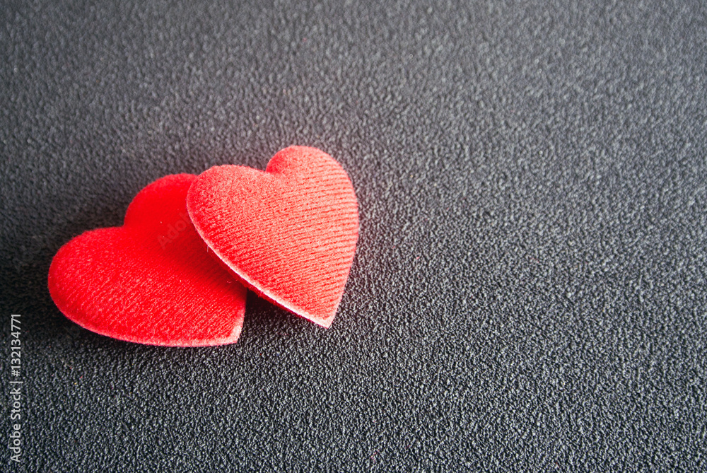 Fototapeta premium two heart with black ground