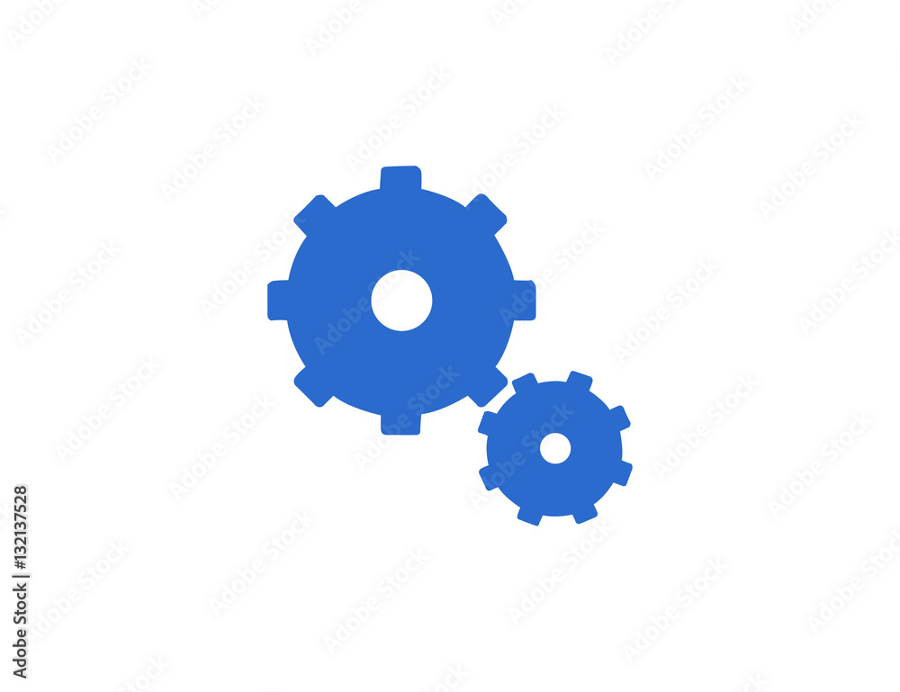 Vector flat cogwheel icon Vector flat cogwheel icon