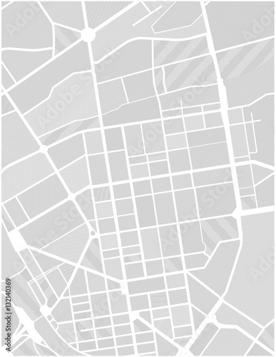 Graphic urban city plan drawing in lines