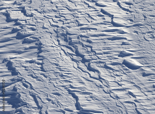 Off-piste slope after snowfall in ski resort photo