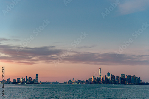 Manhattan view from the ferry to Staten Island., New York City , USA. picture.