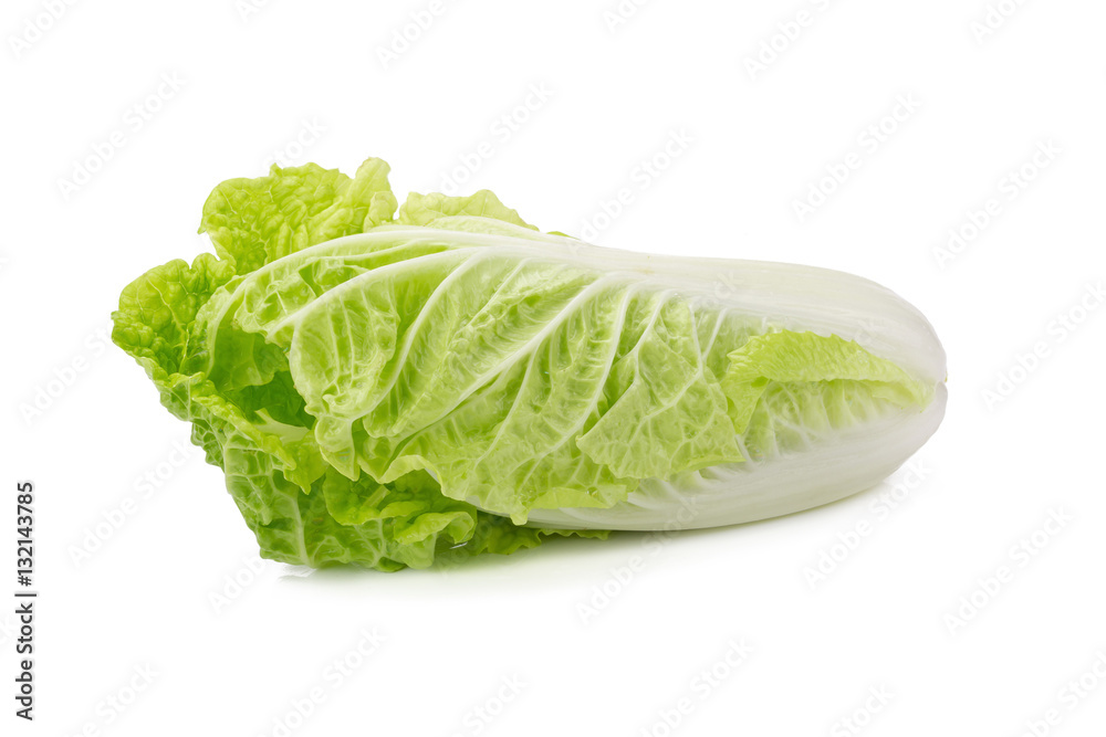 fresh napa cabbage on white background. fresh napa cabbage on white background.