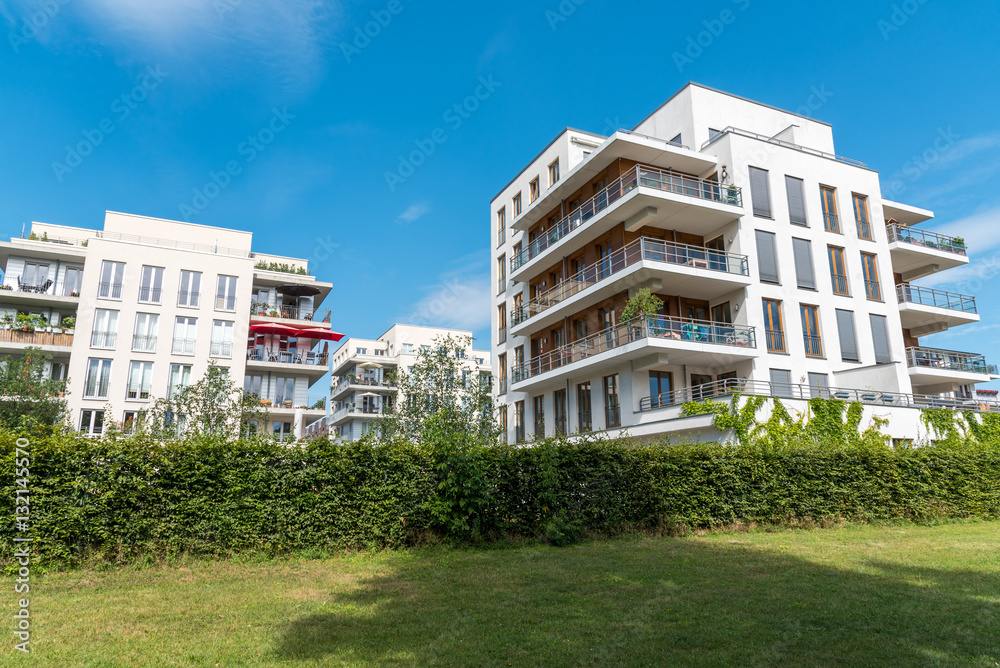 Modern apartment houses seen in Berlin, Germany