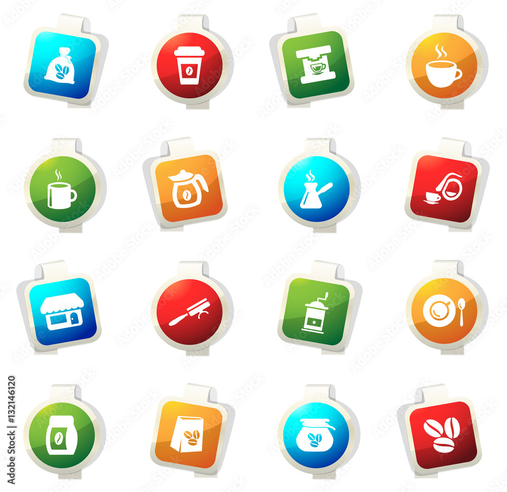 Coffee icons set Coffee icons set
