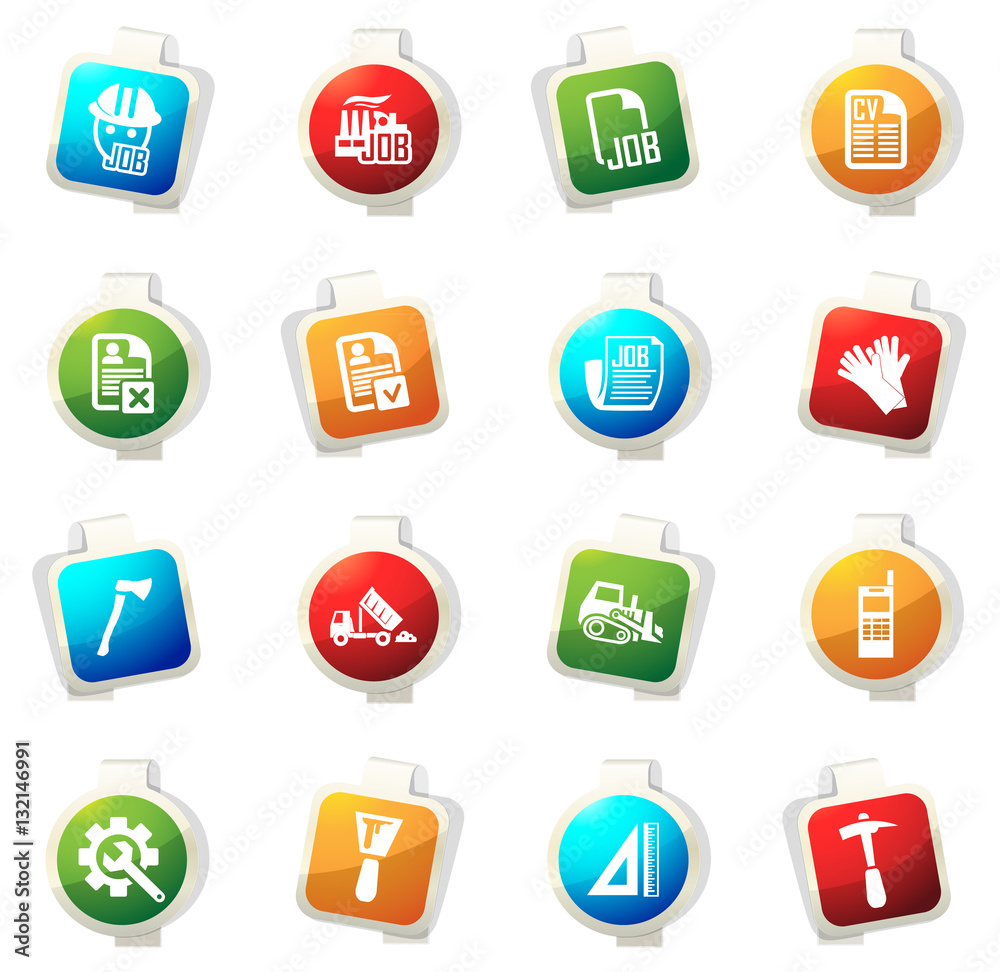 Job icons set Job icons set