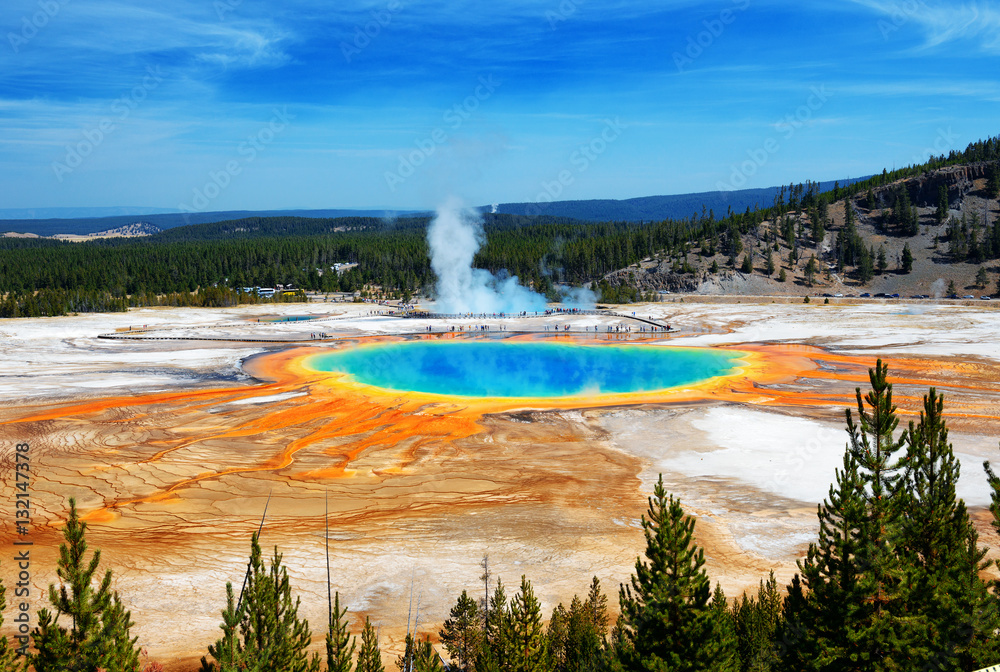 Obraz premium Grand Prismatic Springs Yellowstone National Park Wyoming