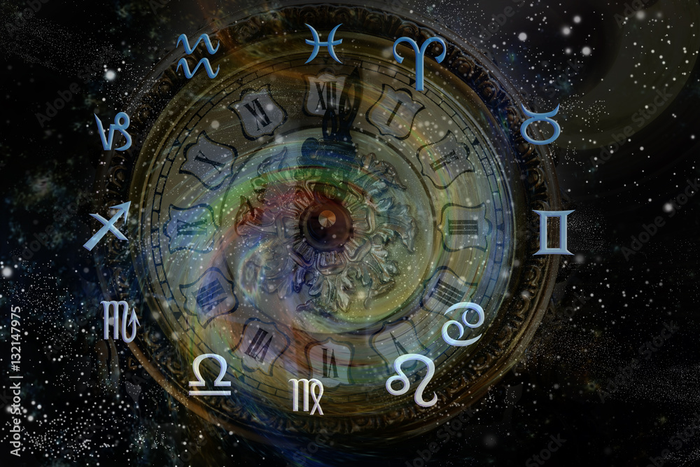 Fototapeta Astrology, twelve zodiac signs
