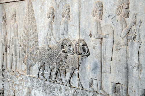 Relief in Persepolis  - ceremonial capital of the Achaemenid Empire in Iran
 #132148121