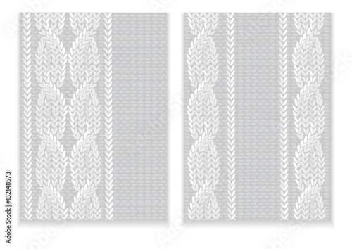 Template invitation, pattern of knitted fabric