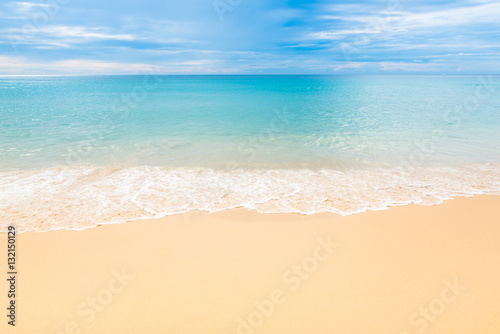 Sand  and ocean on tropical  Beach at Phuket Thailand © wuttichok