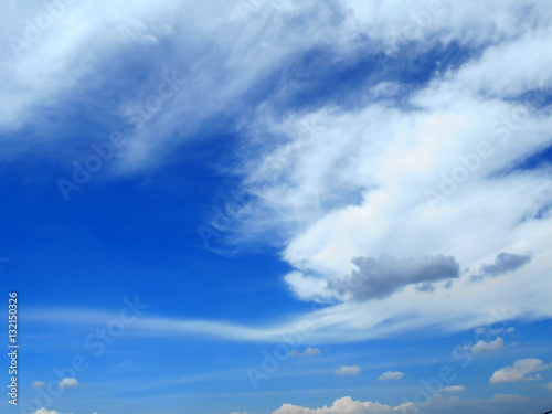 Clouds in the Blue Sky Background