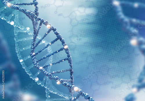 DNA helix on the colored background, scientific conceptual background