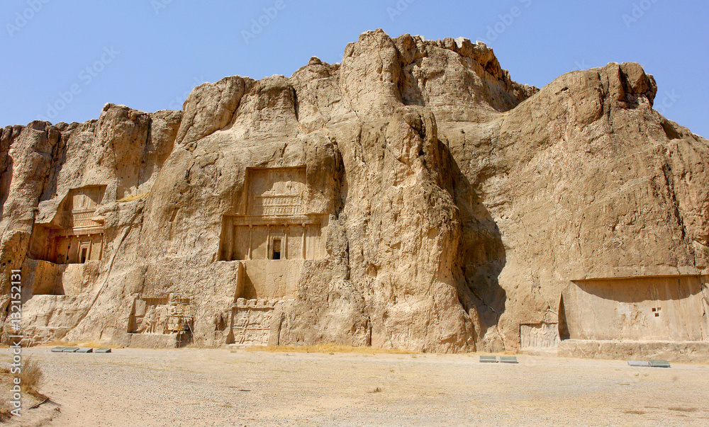 Naqsh-e Rustam  -  ancient necropolis located about 12 km northwest of Persepolis