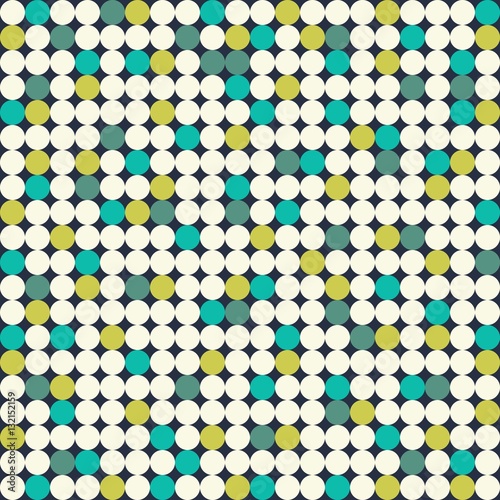 Seamless pattern with bright circles