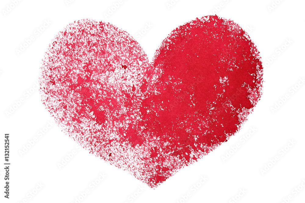 Red grunge stenciled heart