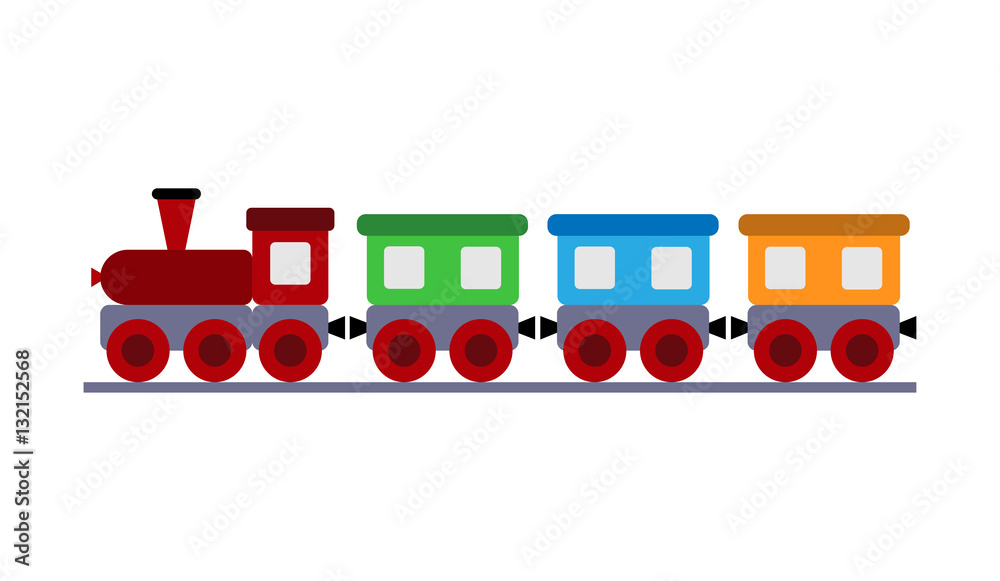 Vector illustration of a toy train Vector illustration of a toy train