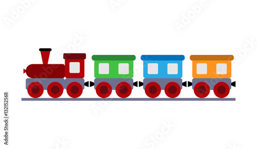 Vector illustration of a toy train