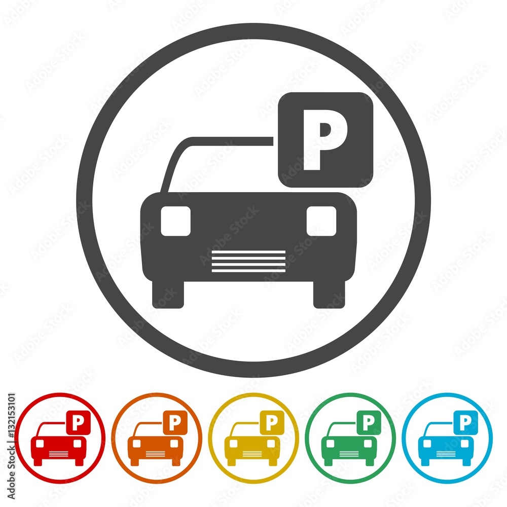 Car Icon, Parking icon Car Icon, Parking icon